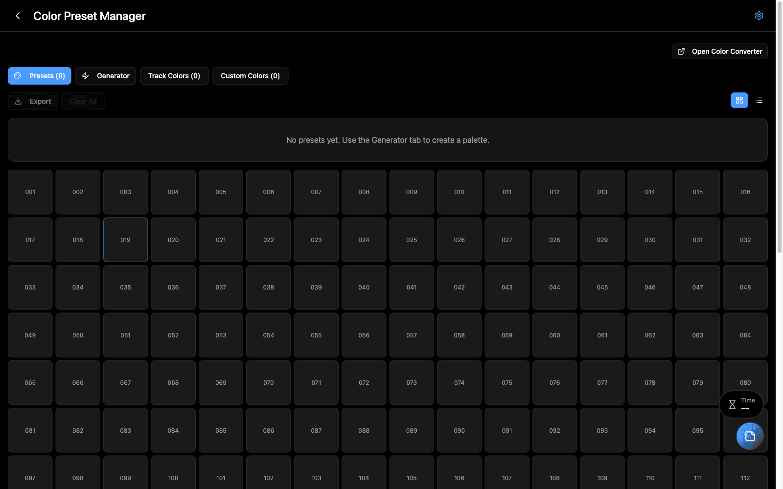 Color Preset Manager