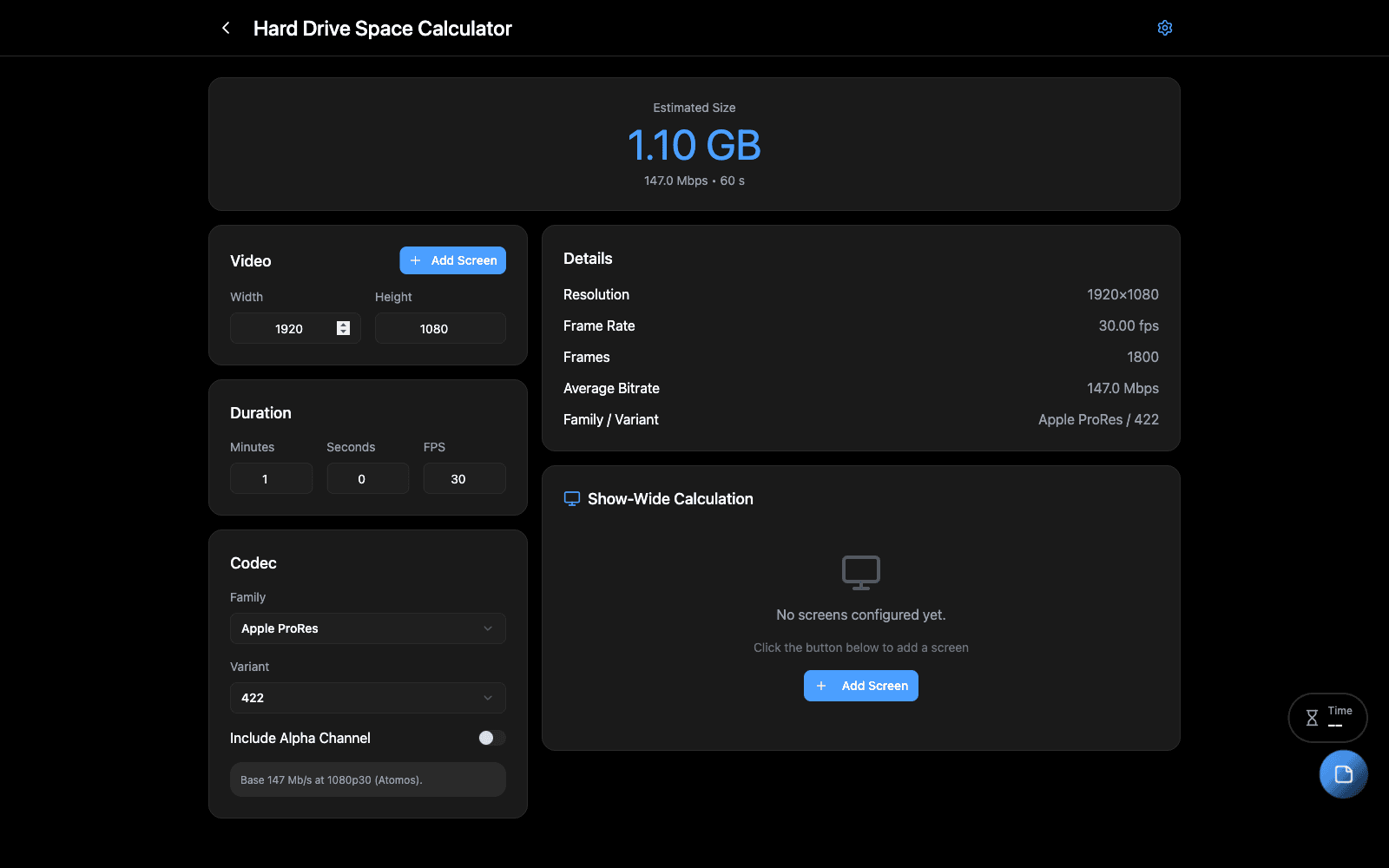 Hard Drive Space Calculator