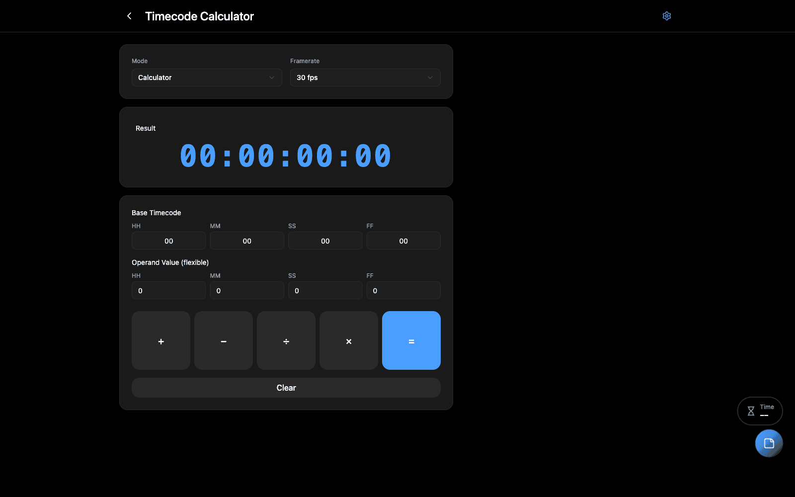 Timecode Calculator