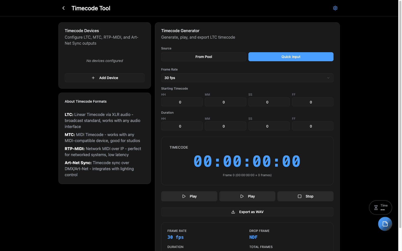 Timecode Tool